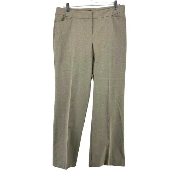 Alfani | Pants & Jumpsuits | Alfani Womens Size Short Beige Plaid Dress  Pants Slacks Mid Rise 33x295 | Poshmark